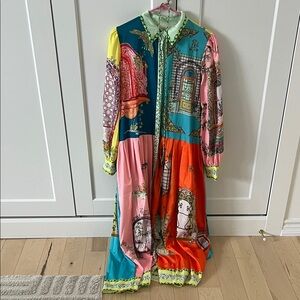 Colorful Long Sleeve Maxi Dress